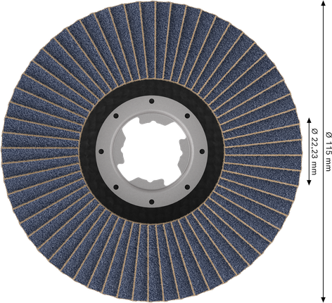 Lamelový kotouč Bosch PRO X571, úhlový, 115 mm, G40 X-Lock.